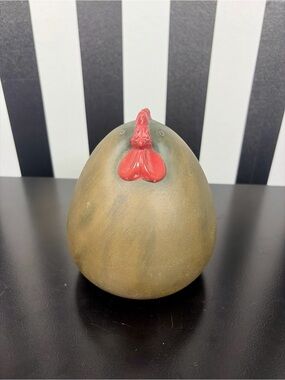 Foreside Decorative Hen Figurine Olive Bronze Ceramic Farmhouse 7”